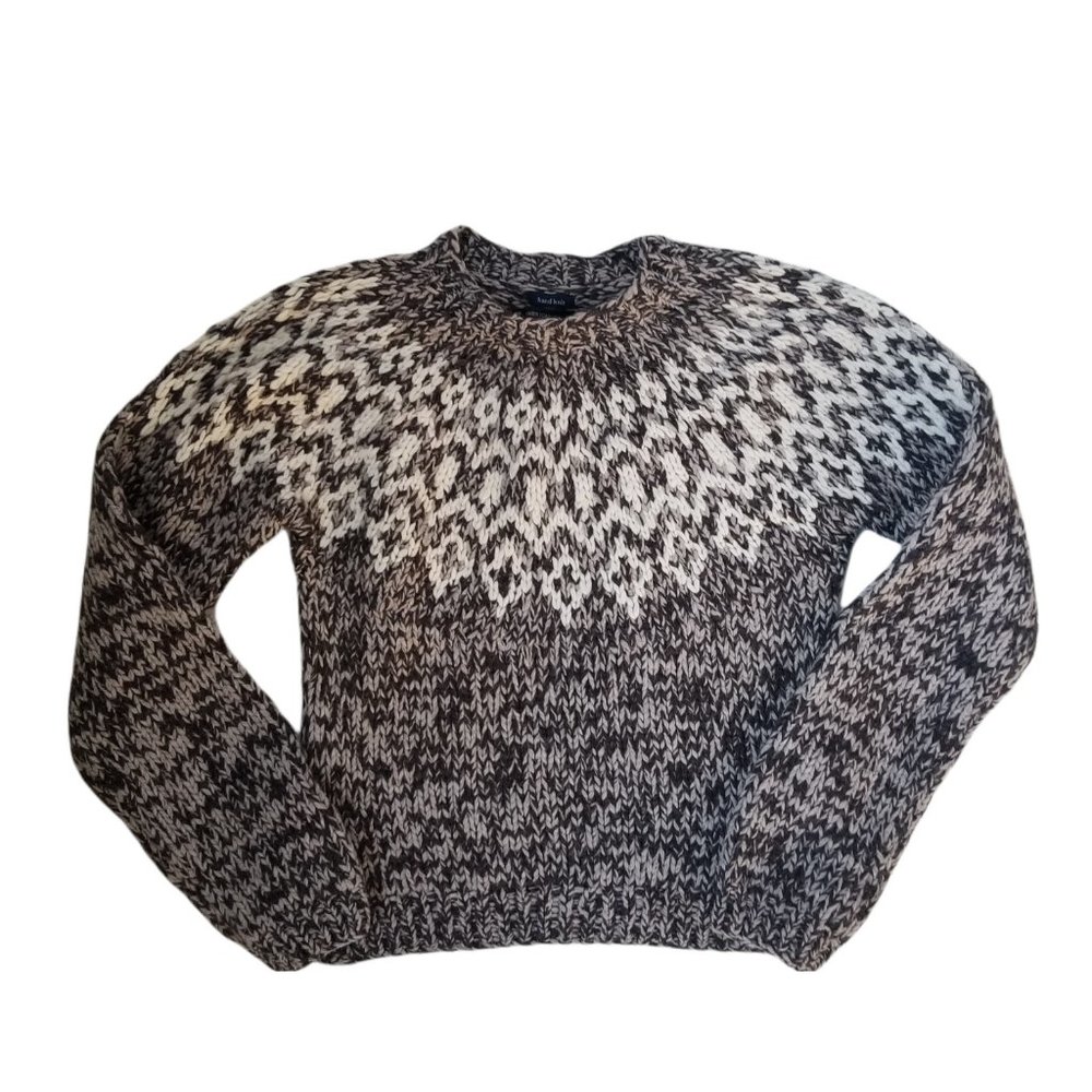 AMERICAN EAGLE Hand Knit Wool Sweater | SZ M